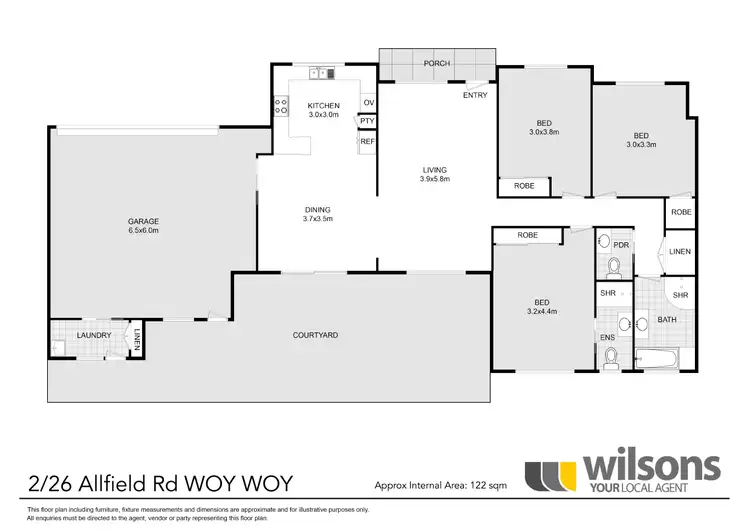 Floorplan of Homely unit listing, 2/26 Allfield Road, Woy Woy NSW 2256