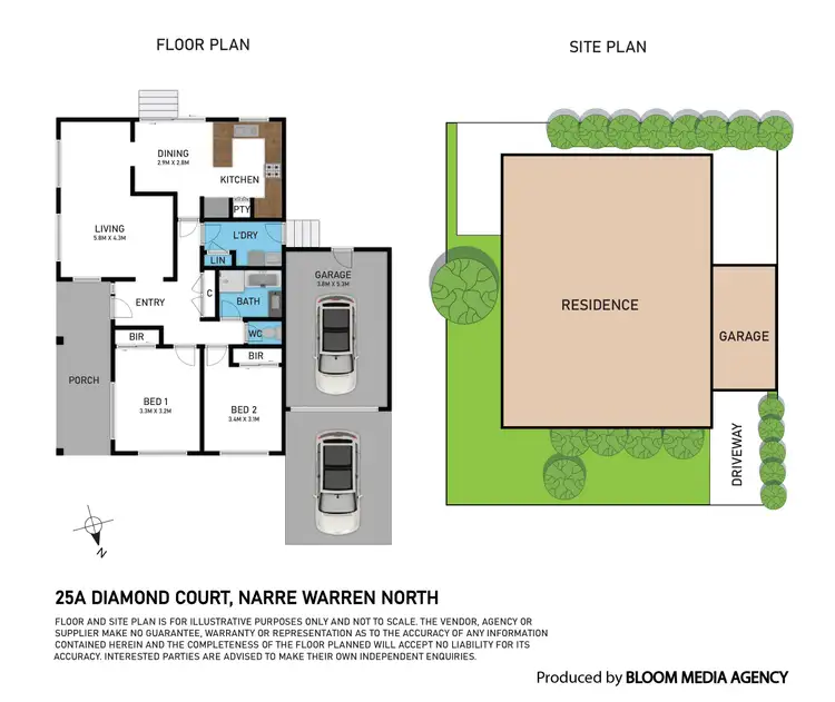 Floorplan of Homely house listing, 25A Diamond Court, Narre Warren North VIC 3804