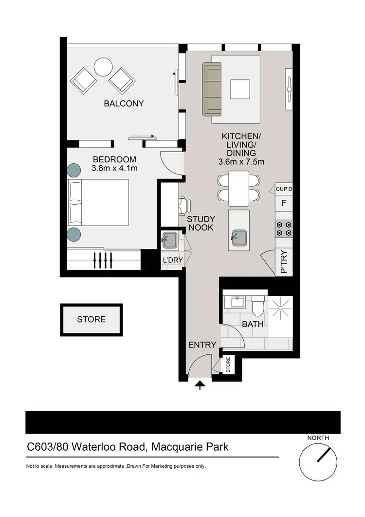 Floorplan of Homely apartment listing, C603/80 Waterloo Road, Macquarie Park NSW 2113