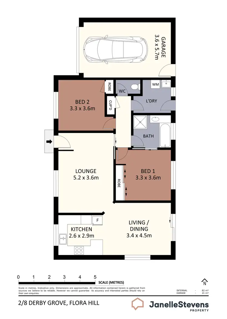 Floorplan of Homely unit listing, 2/8 Derby Grove, Flora Hill VIC 3550
