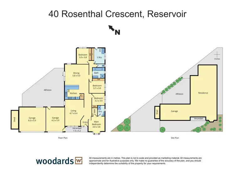 Floorplan of Homely house listing, 40 Rosenthal Crescent, Reservoir VIC 3073