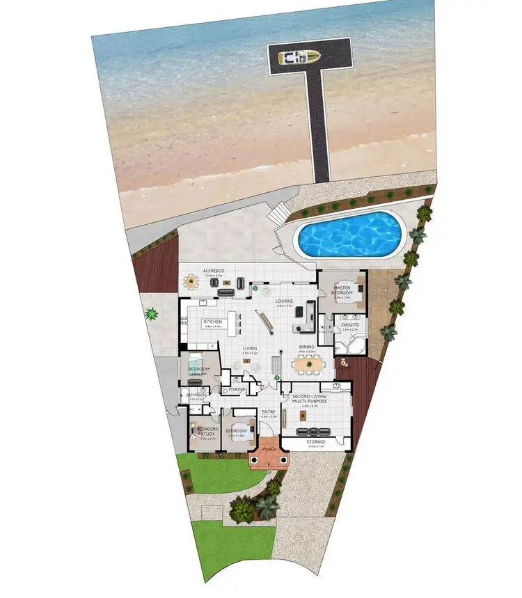 Floorplan of Homely house listing, 27 Flamingo Key, Broadbeach Waters QLD 4218