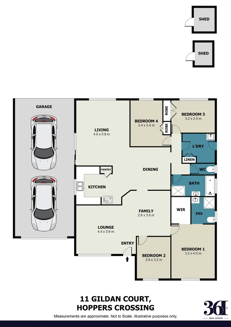 Floorplan of Homely house listing, 11 Gildan Court, Hoppers Crossing VIC 3029