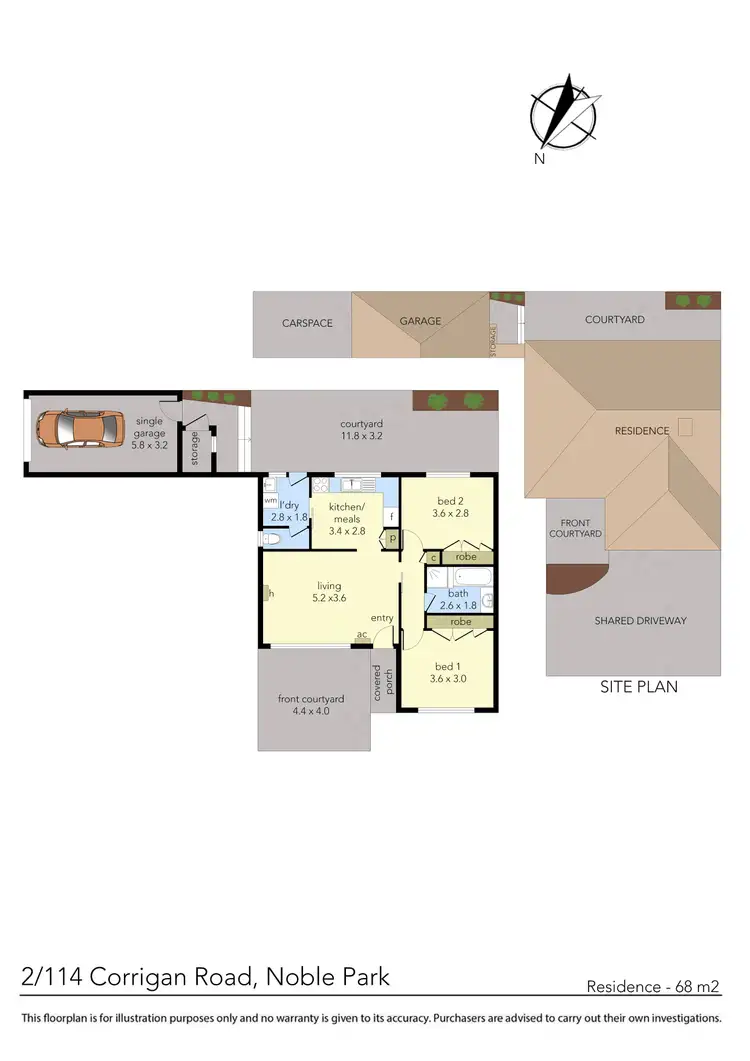 Floorplan of Homely unit listing, 2/114 Corrigan Road, Noble Park VIC 3174
