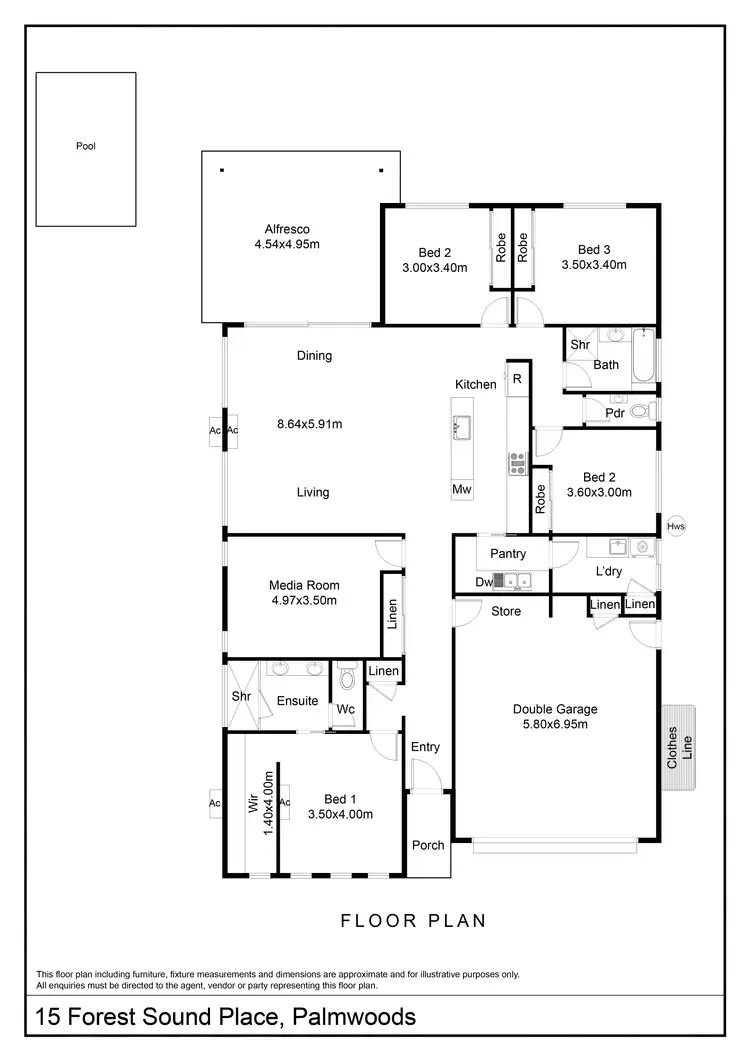 Floorplan of Homely house listing, 15 Forest Sound Place, Palmwoods QLD 4555