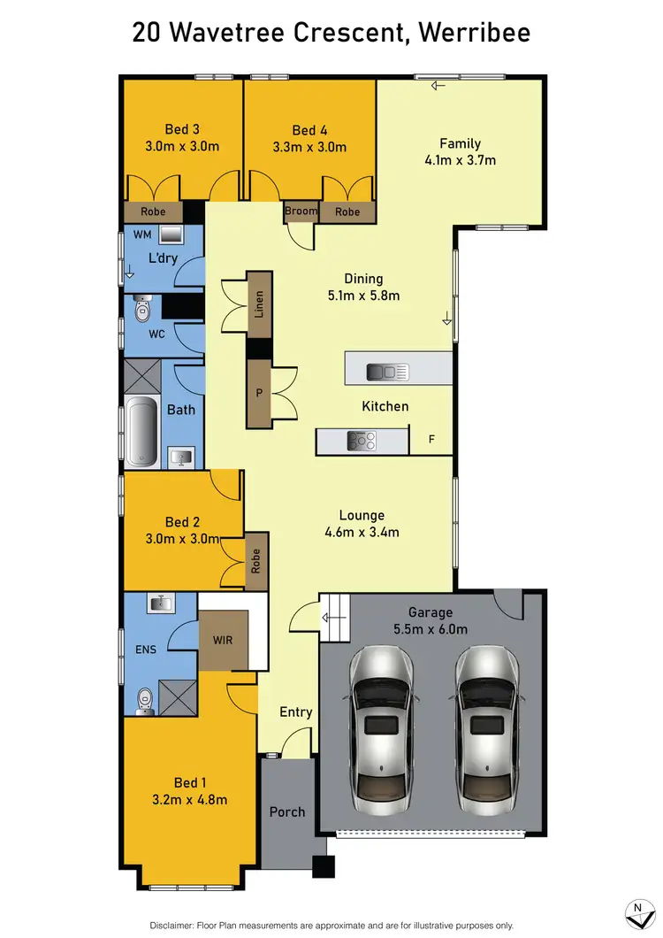 Floorplan of Homely house listing, 20 Wavertree Crescent, Werribee VIC 3030