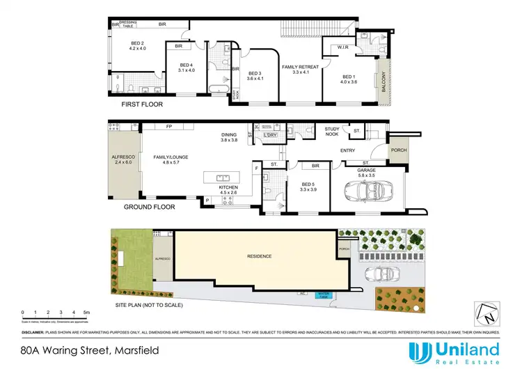 Floorplan of Homely semi-detached listing, 80A Waring Street, Marsfield NSW 2122
