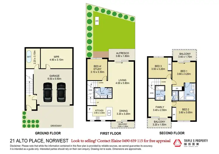 Floorplan of Homely townhouse listing, 21 Alto Place, Norwest NSW 2153