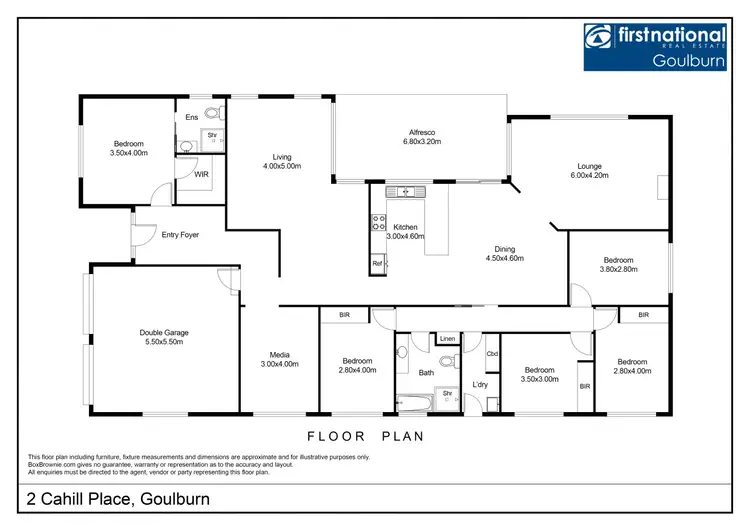 Floorplan of Homely house listing, 2 Cahill Place, Goulburn NSW 2580