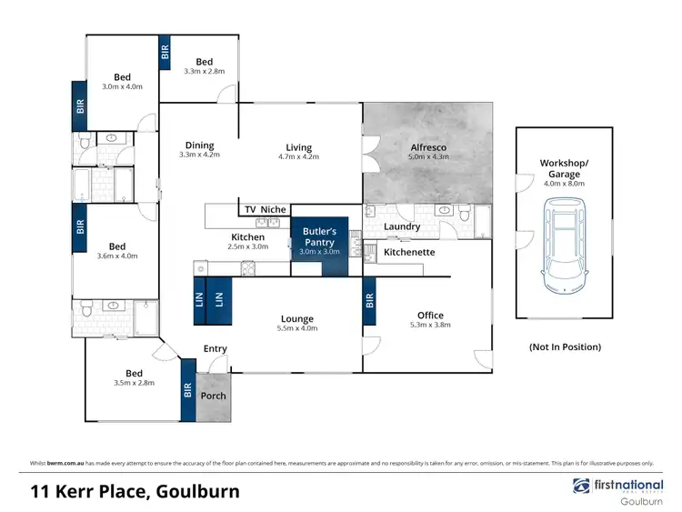 Floorplan of Homely house listing, 11 Kerr Place, Goulburn NSW 2580