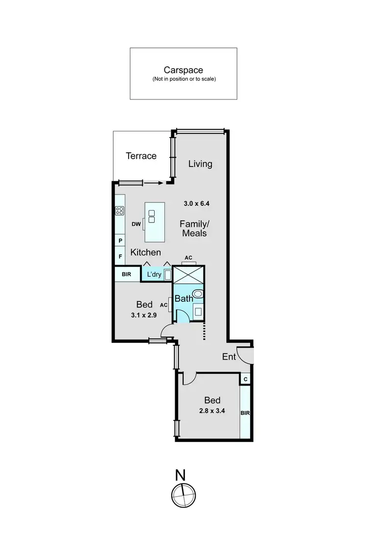Floorplan of Homely apartment listing, 201/324 Centre Road, Bentleigh VIC 3204