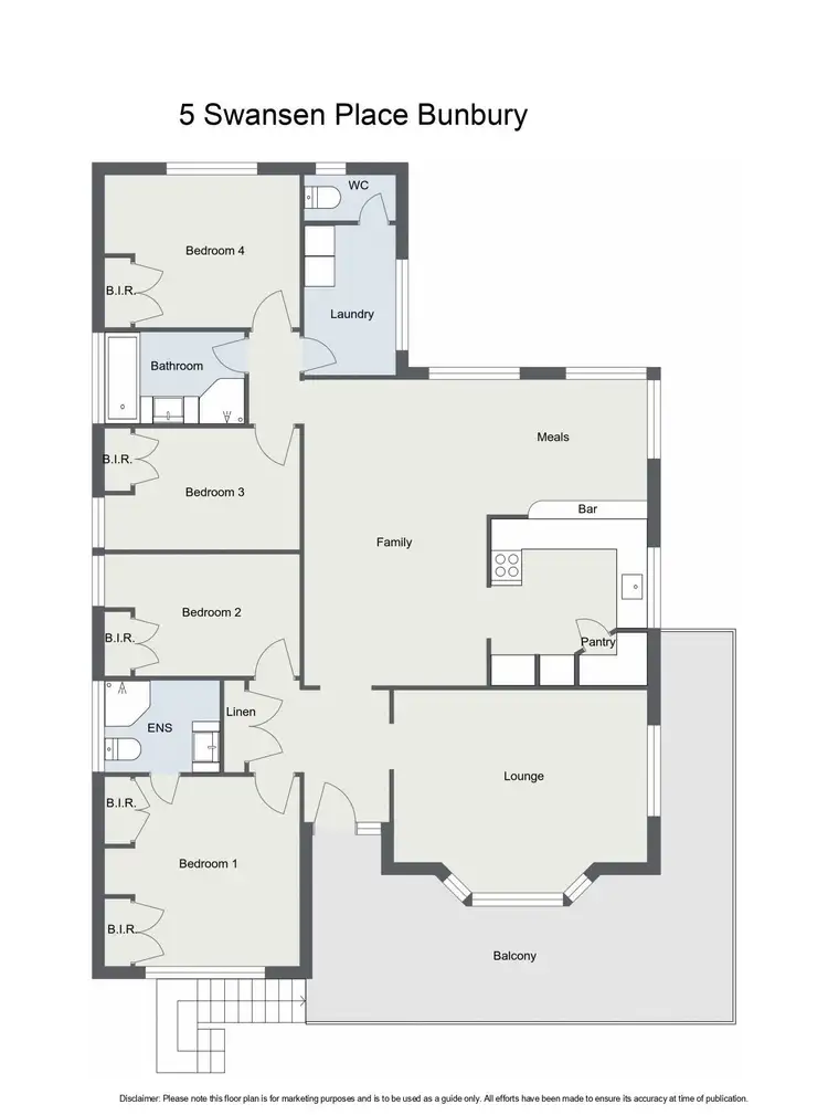 Floorplan of Homely house listing, 5 Swansen Place, Bunbury WA 6230