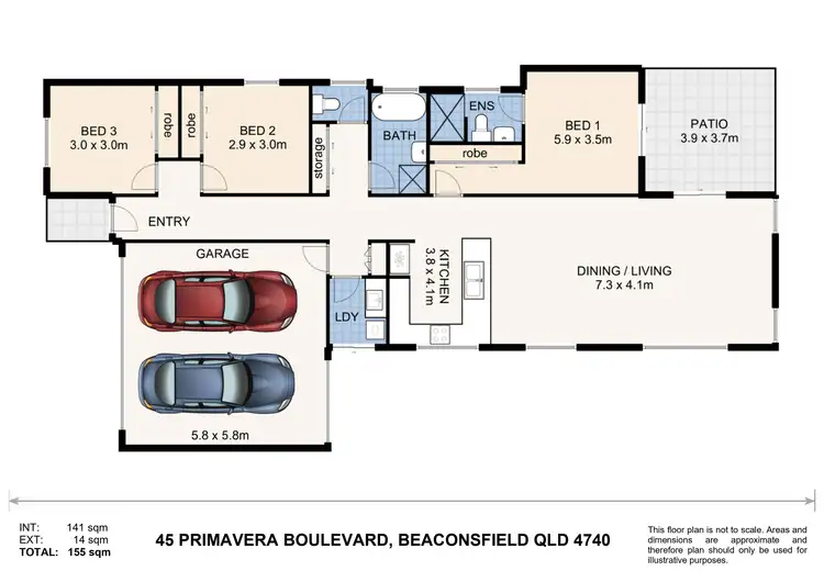 Floorplan of Homely house listing, 45 Primavera Boulevard, Beaconsfield QLD 4740