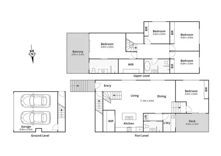 Floorplan of Homely semi-detached listing, 22A Johnson Place, Surf Beach NSW 2536