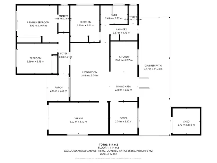 Floorplan of Homely house listing, 19 Magpie Court, Eli Waters QLD 4655