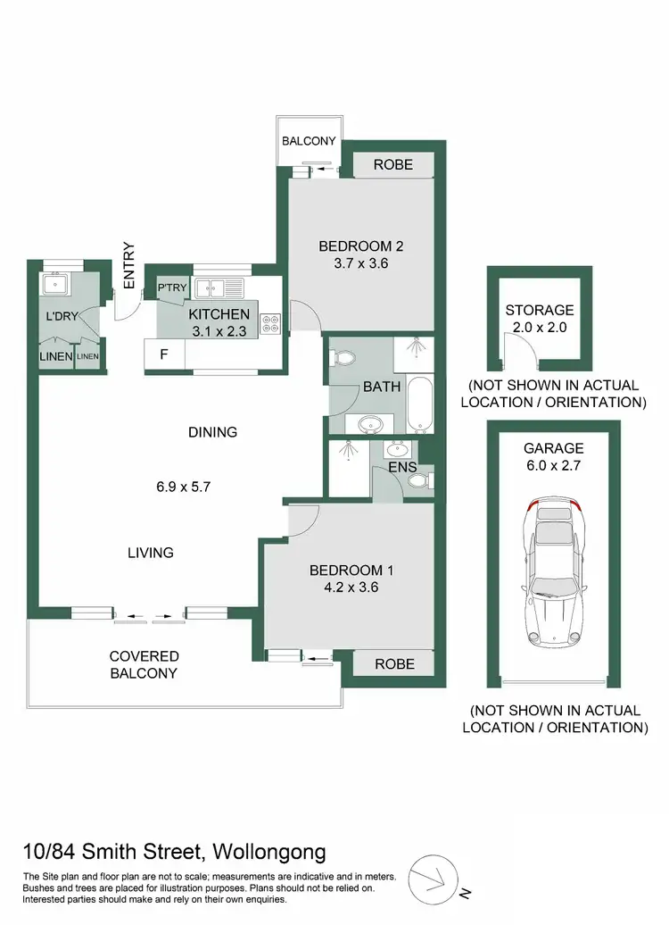 Floorplan of Homely apartment listing, 10/84 Smith Street, Wollongong NSW 2500