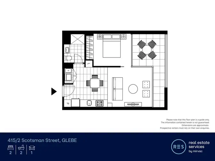 Floorplan of Homely apartment listing, 415/2 Scotsman Street, Glebe NSW 2037