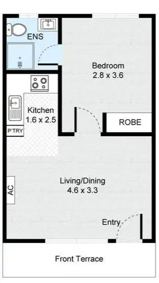 Floorplan of Homely apartment listing, 8/3 Smith Street, Thornbury VIC 3071