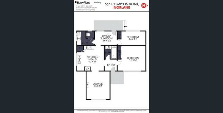 Floorplan of Homely house listing, 567 Thompson Road, Norlane VIC 3214