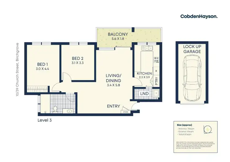Floorplan of Homely apartment listing, 10/39 Church Street, Birchgrove NSW 2041