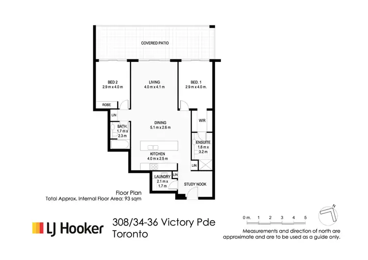 Floorplan of Homely apartment listing, 308/34 Victory Parade, Toronto NSW 2283