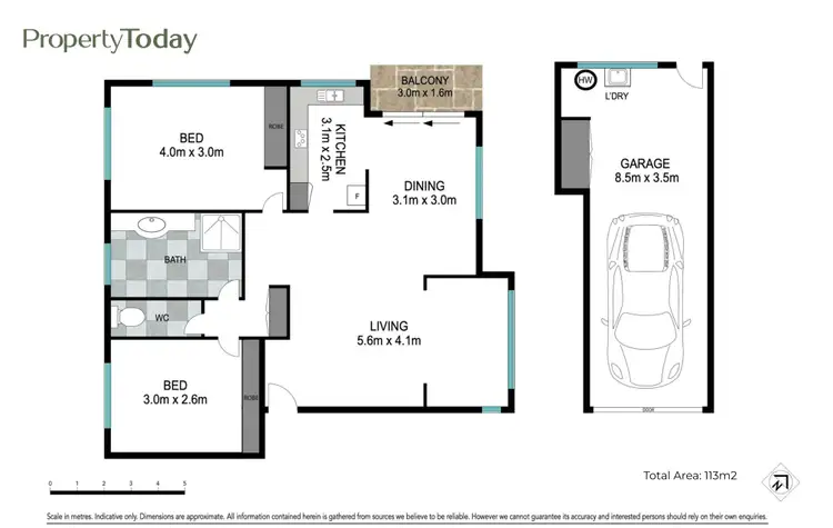 Floorplan of Homely unit listing, 3/44 Kitchener Street, Coorparoo QLD 4151