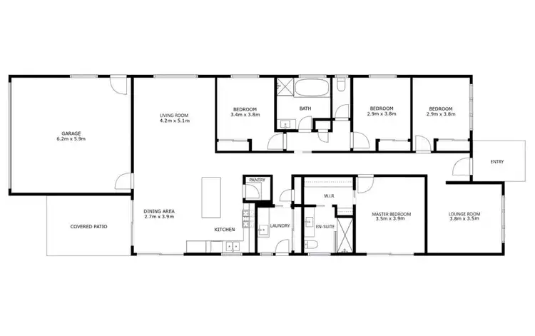 Floorplan of Homely house listing, 15 Kinchington Road, Leneva VIC 3691