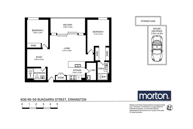 Floorplan of Homely apartment listing, 408/48-56 Bundarra Street, Ermington NSW 2115