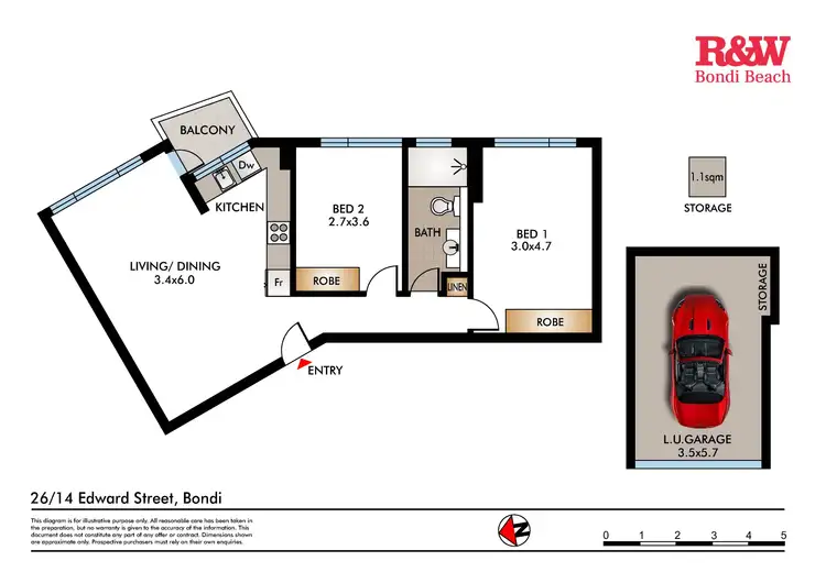 Floorplan of Homely apartment listing, 26/14 Edward Street, Bondi Beach NSW 2026