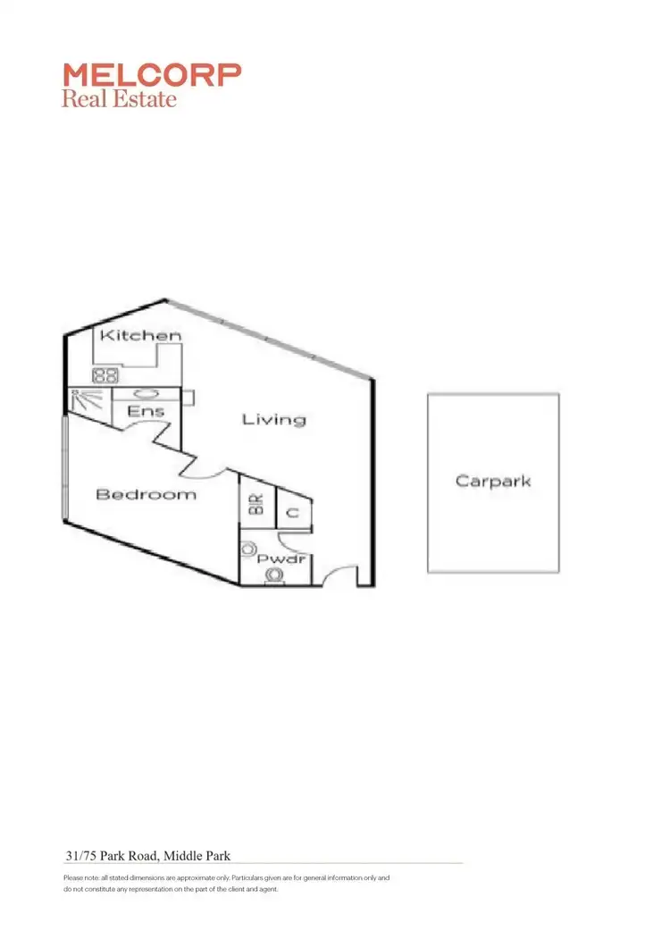 Floorplan of Homely apartment listing, 31/75 Park Road, Middle Park VIC 3206