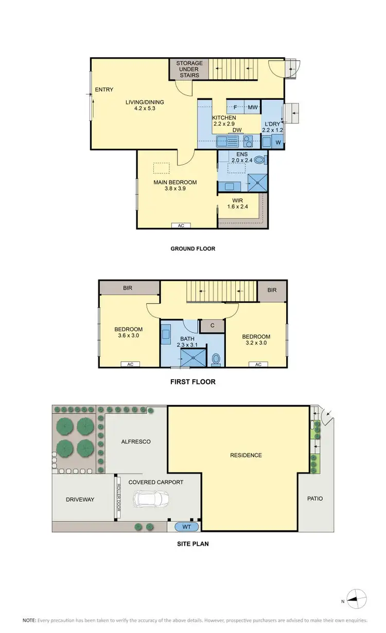 Floorplan of Homely townhouse listing, 1/57 Buckley Street, Moonee Ponds VIC 3039