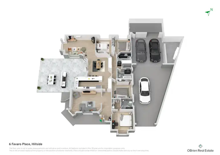 Floorplan of Homely house listing, 6 Favaro Place, Hillside VIC 3037