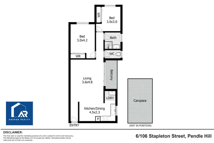 Floorplan of Homely unit listing, 6/106 Stapleton Street, Pendle Hill NSW 2145