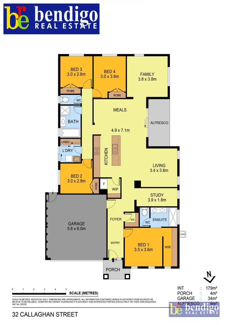 Floorplan of Homely house listing, 32 Callaghan Street, Jackass Flat VIC 3556