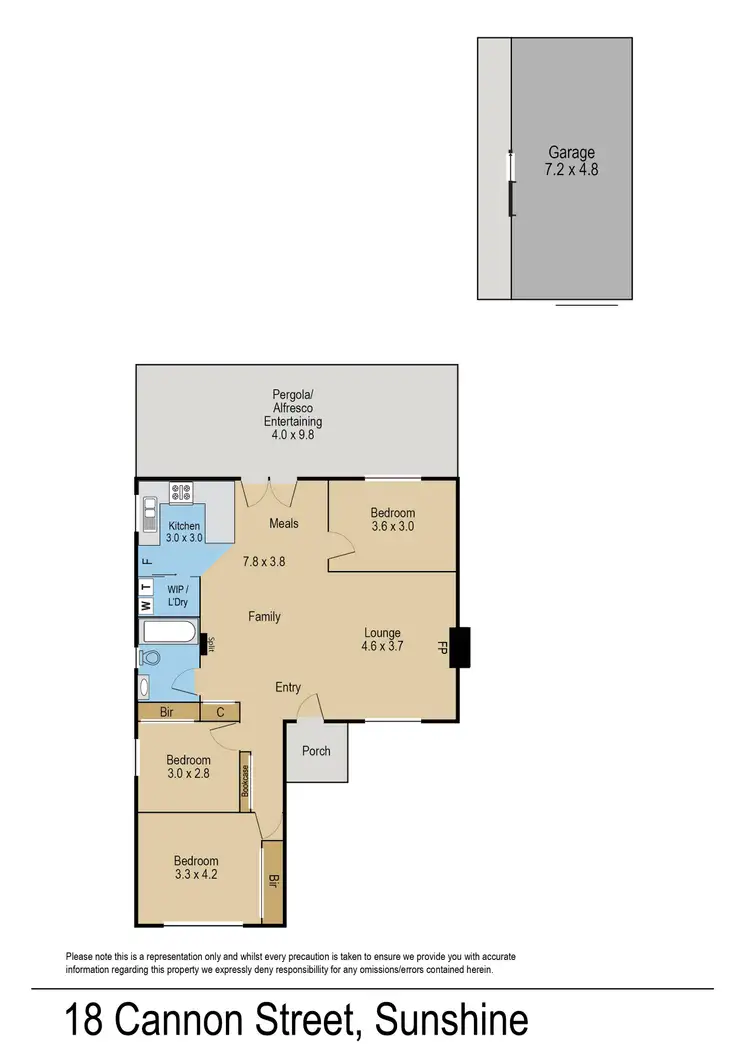 Floorplan of Homely house listing, 18 Cannon Street, Sunshine VIC 3020