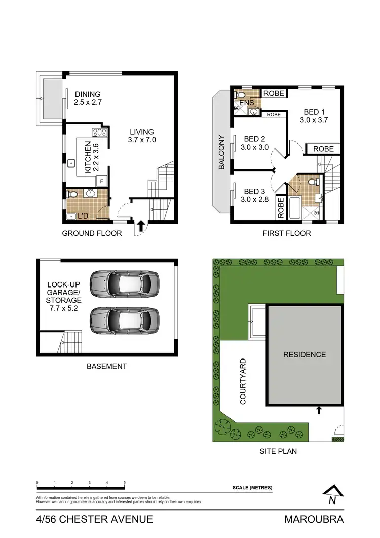 Floorplan of Homely townhouse listing, 4/56 Chester Avenue, Maroubra NSW 2035