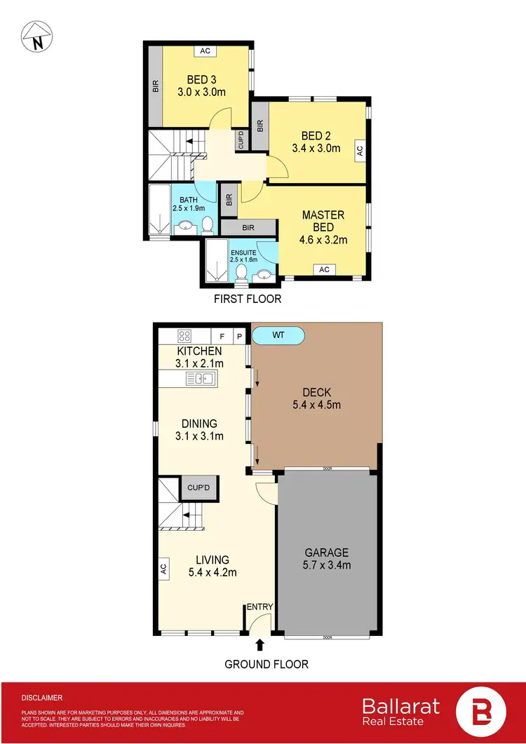 Floorplan of Homely townhouse listing, 1/23 Gillies Street South, Alfredton VIC 3350