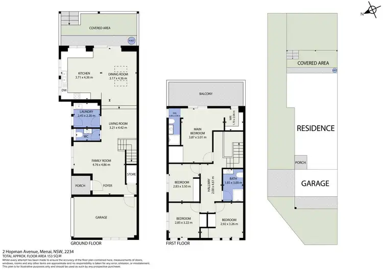 Floorplan of Homely semi-detached listing, 2 Hopman Avenue, Menai NSW 2234