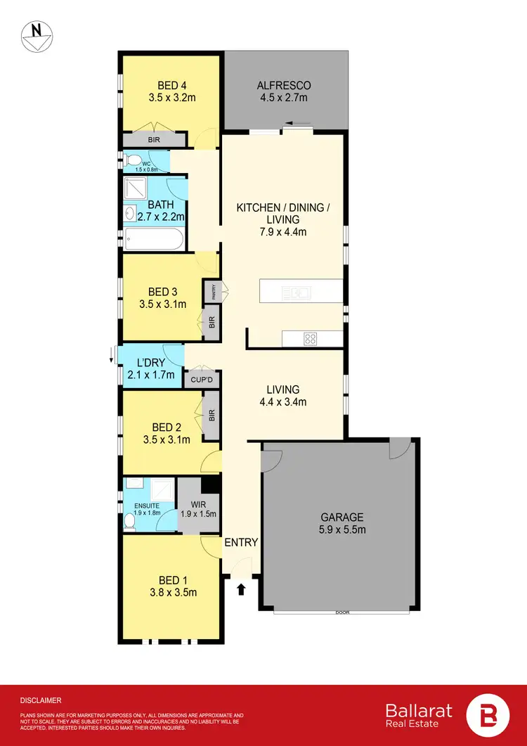 Floorplan of Homely house listing, 45 Beartooth Drive, Winter Valley VIC 3358