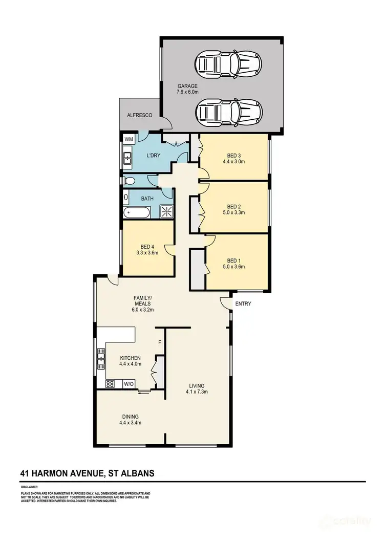Floorplan of Homely house listing, 41 Harmon Avenue, St Albans VIC 3021
