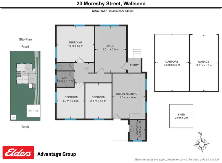 Floorplan of Homely house listing, 23 Moresby Street, Wallsend NSW 2287