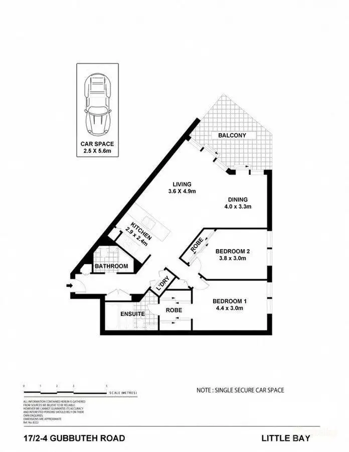 Floorplan of Homely apartment listing, 17/2-4 Gubbuteh Road, Little Bay NSW 2036