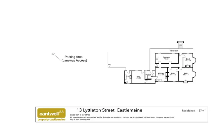Floorplan of Homely house listing, 13 Lyttleton Street, Castlemaine VIC 3450