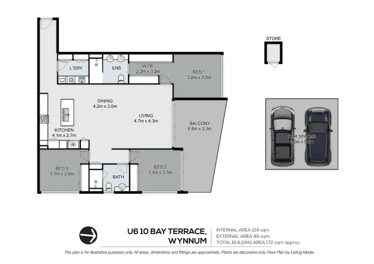 Floorplan of Homely unit listing, 6/10 Bay Terrace, Wynnum QLD 4178