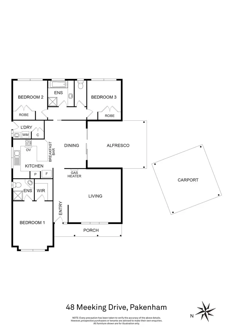 Floorplan of Homely house listing, 48 Meeking Drive, Pakenham VIC 3810