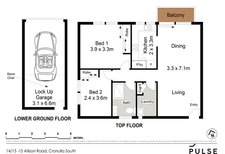 Floorplan of Homely apartment listing, 14/13-15 Allison Road, Cronulla NSW 2230
