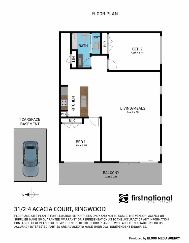 Floorplan of Homely unit listing, 31/2-4 Acacia Court, Ringwood VIC 3134