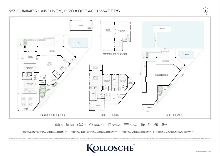 Floorplan of Homely house listing, 27 Summerland Key, Broadbeach Waters QLD 4218