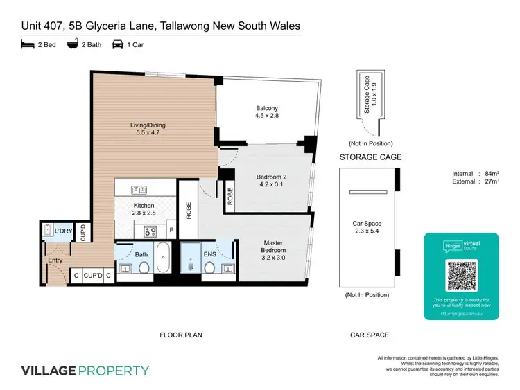 Floorplan of Homely apartment listing, 407/5B Glyceria Lane, Tallawong NSW 2762