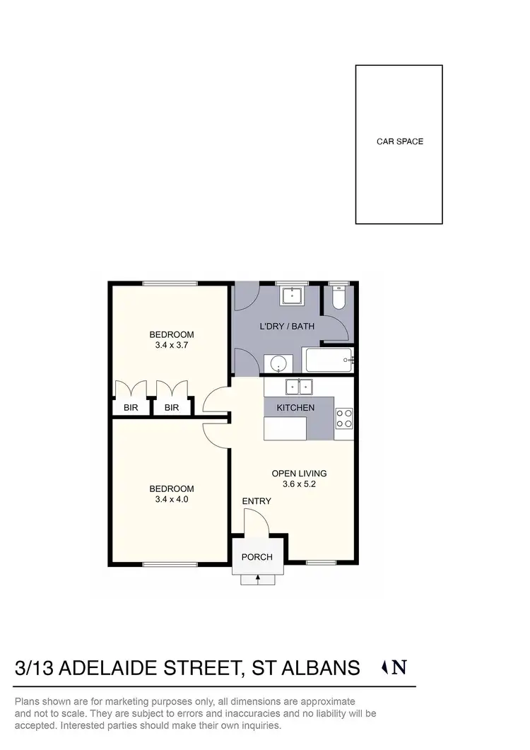 Floorplan of Homely unit listing, 3/13 Adelaide Street, St Albans VIC 3021